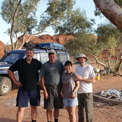 Bidding farwell to our neighbours, Peter, Kevin and Chris.