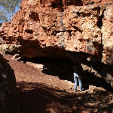 The dry pool of Well 38.