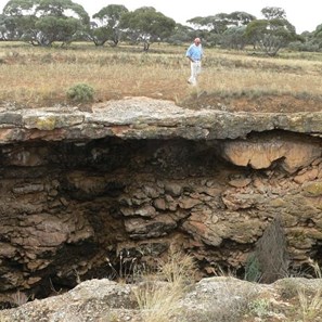 Watch where you're walking! Nullarbor sinkhole.