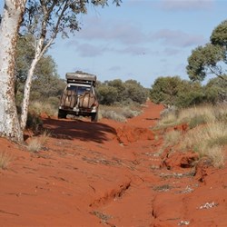 A washaway on the track