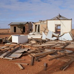Then forlorn ruins of Premier Downs Station