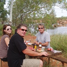 Lunch beside the Ashburton River