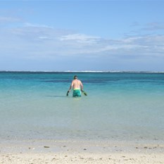Heading into the Beautiful waters of Turquois Bay