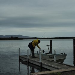 returning from a fishing trip
