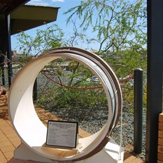 Woodside Visitors Centre - a section of the northwest shelf pipeline