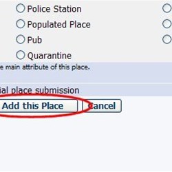 Add new place button