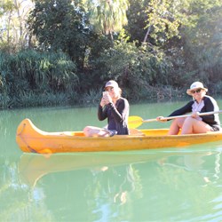Paddling up LawnHill Gorge