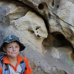 Scary face in the Windjana Rock face