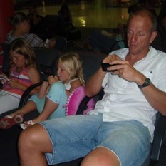 Waiting for the plane