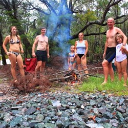 Hooray! We can make fire in the rain