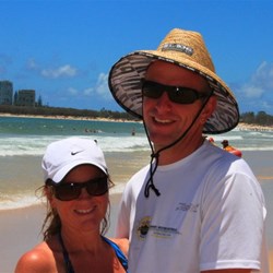 David and Michelle at Mooloolaba Beach