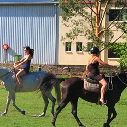 Kerry's two girls riding