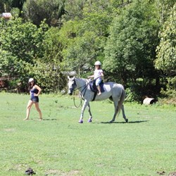 Leah on Xena with Holly