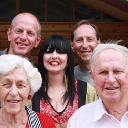 David with parents, brother Tony and sister Sue (Jill missing from photo)