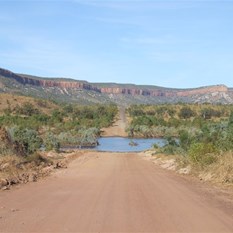 The Pentecost crossing on the GRR with the Cockburn Ranges backdrop