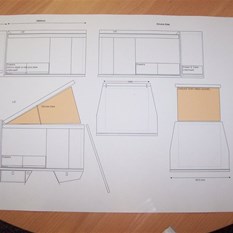 My original drawings done on an Excel Spreadsheet