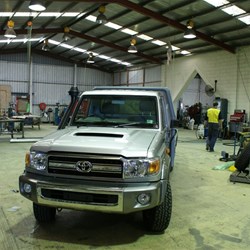 Front on view of protection bar and Pod