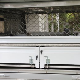 Powdercoated drawers and the new top slide.