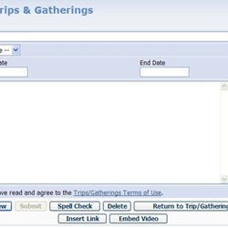 Add a new trips and gathering