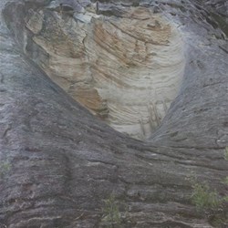 Heart shaped erosion in the rock face??