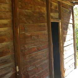 Timber slabs used for walls