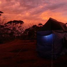 Bushfire sunset east of Baladonia