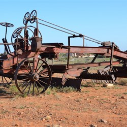 Horse drawn grader at Farina