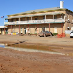 The ground was still muddy and wet at Marree
