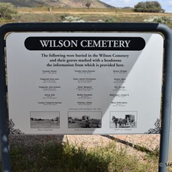 The Wilson Cemetery Dates back to the late 1880's