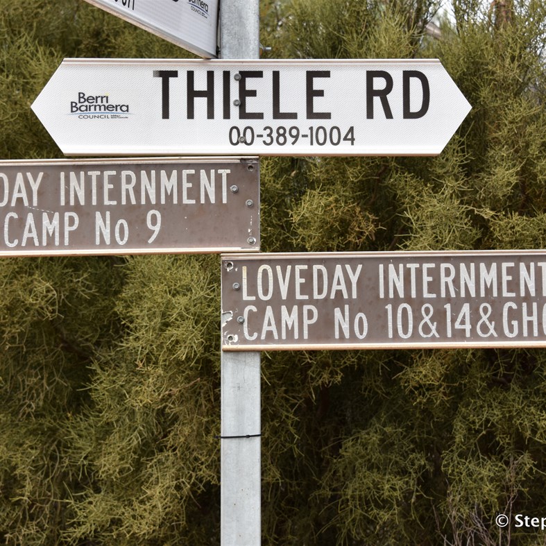 Loveday backroads and location for some of the former internment camp sites