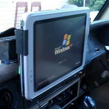 Tablet running OziExplorer