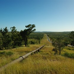 landscape around  Theresa creek dam