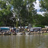 waterfront camping at Theresa creek dam