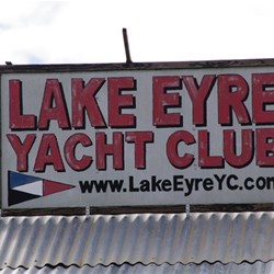 Lake Eyre Yacht Club Sign Marree