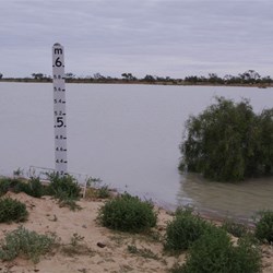 4 metres deep at the ferry site and expecting to rise another metre within the coming weeks