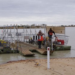 The ferry returns from the other side