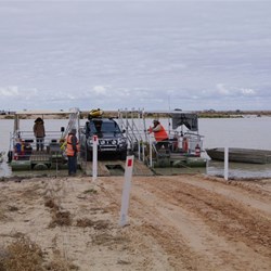 Someone had to be the first EO Member to cross by vehicle over the ferry