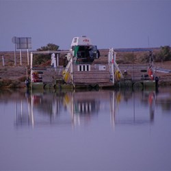 First light at the ferry site