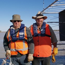 Des Haywood and Larry McMahan, the first ferry operators