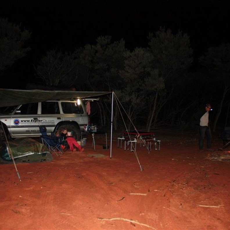 Our camp at the Warri Site