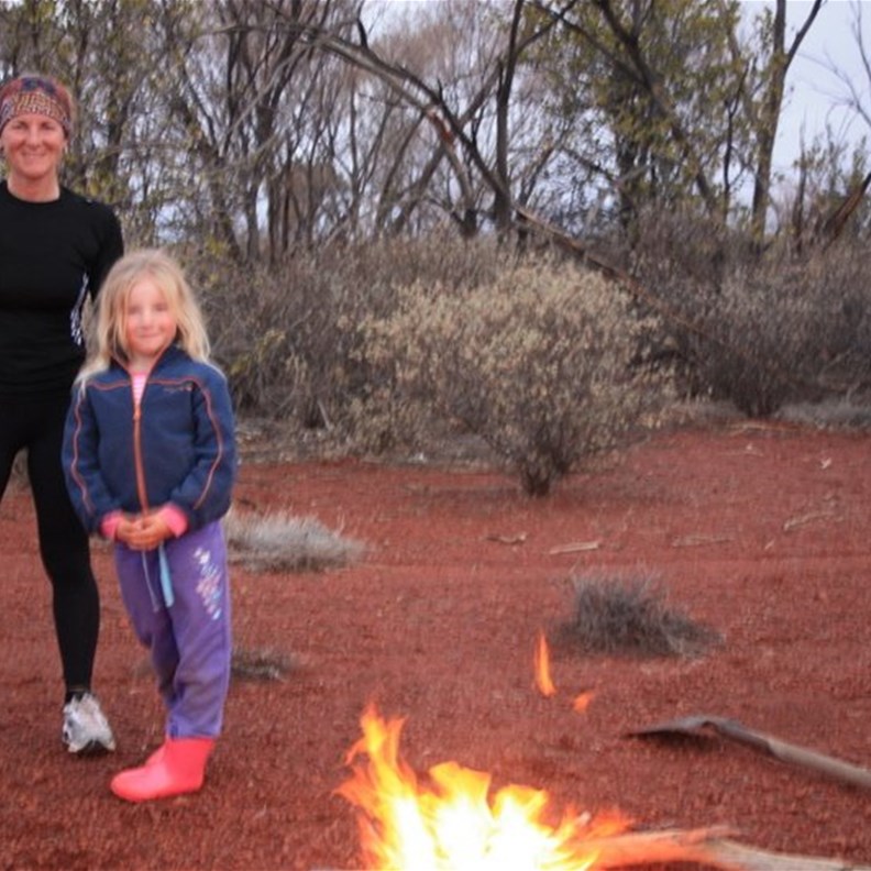 A hug for mum after running