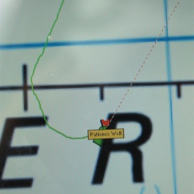 Landing on Patience Well No. 1 waypoint