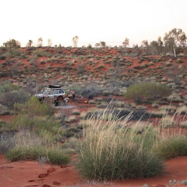 Camped in the dunes
