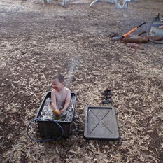 BATH TIME FOR THE MIDGET