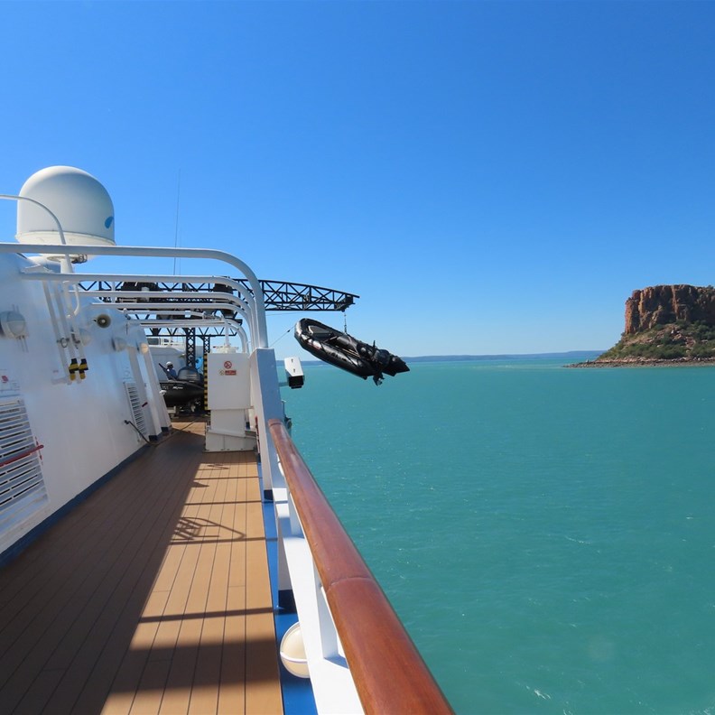 Back on board for lunch