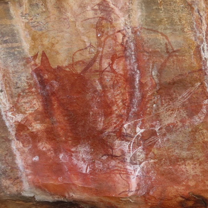 The creation ancestors illustrated known as the Namarrkan Sisters