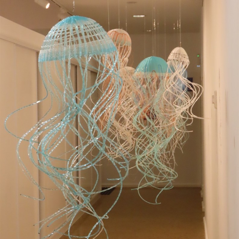 Jellyfish made from recycled fishing line