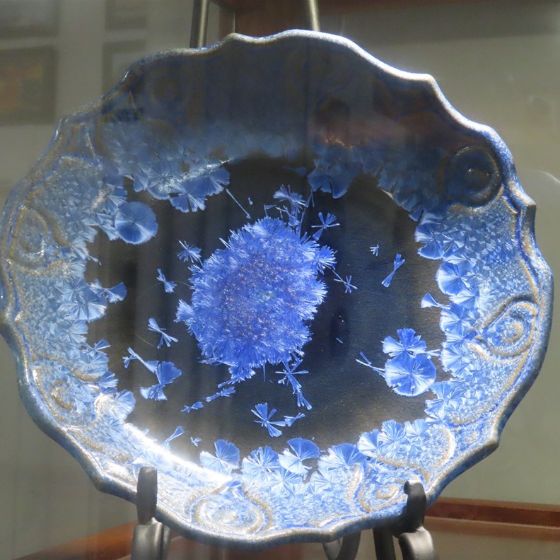 Local Ruth Murphy's pottery dishes featuring a macro crystalline glaze