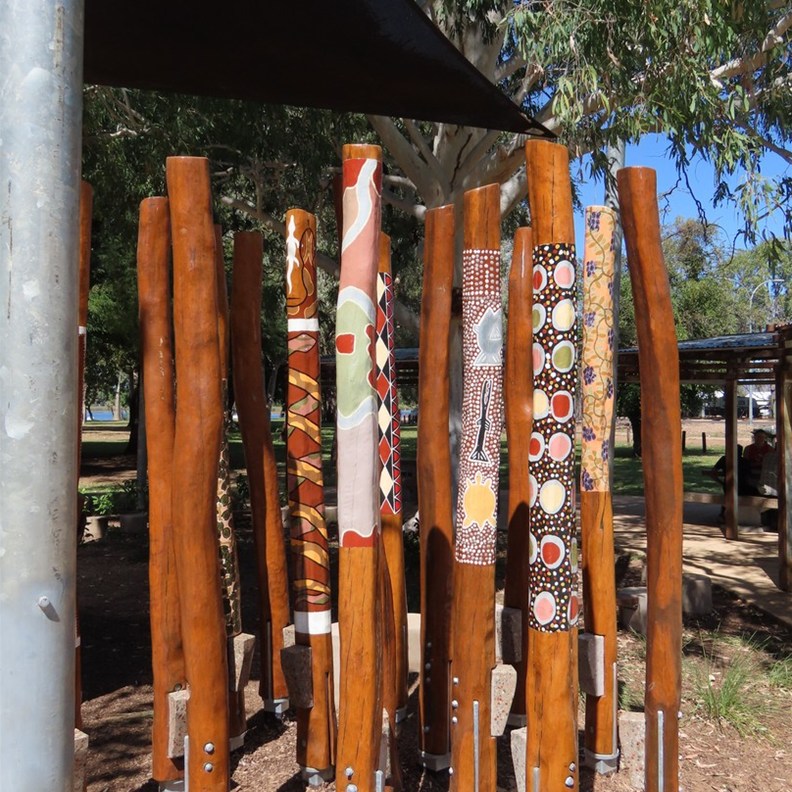 Decorative Aboriginal Poles