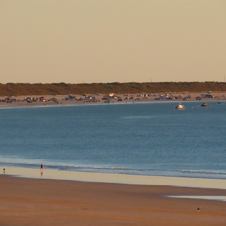 4WD viewing of the sunset further up the beach
